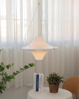 Solara Lampe suspendue en acrylique en forme d'OVNI pour salon contemporain