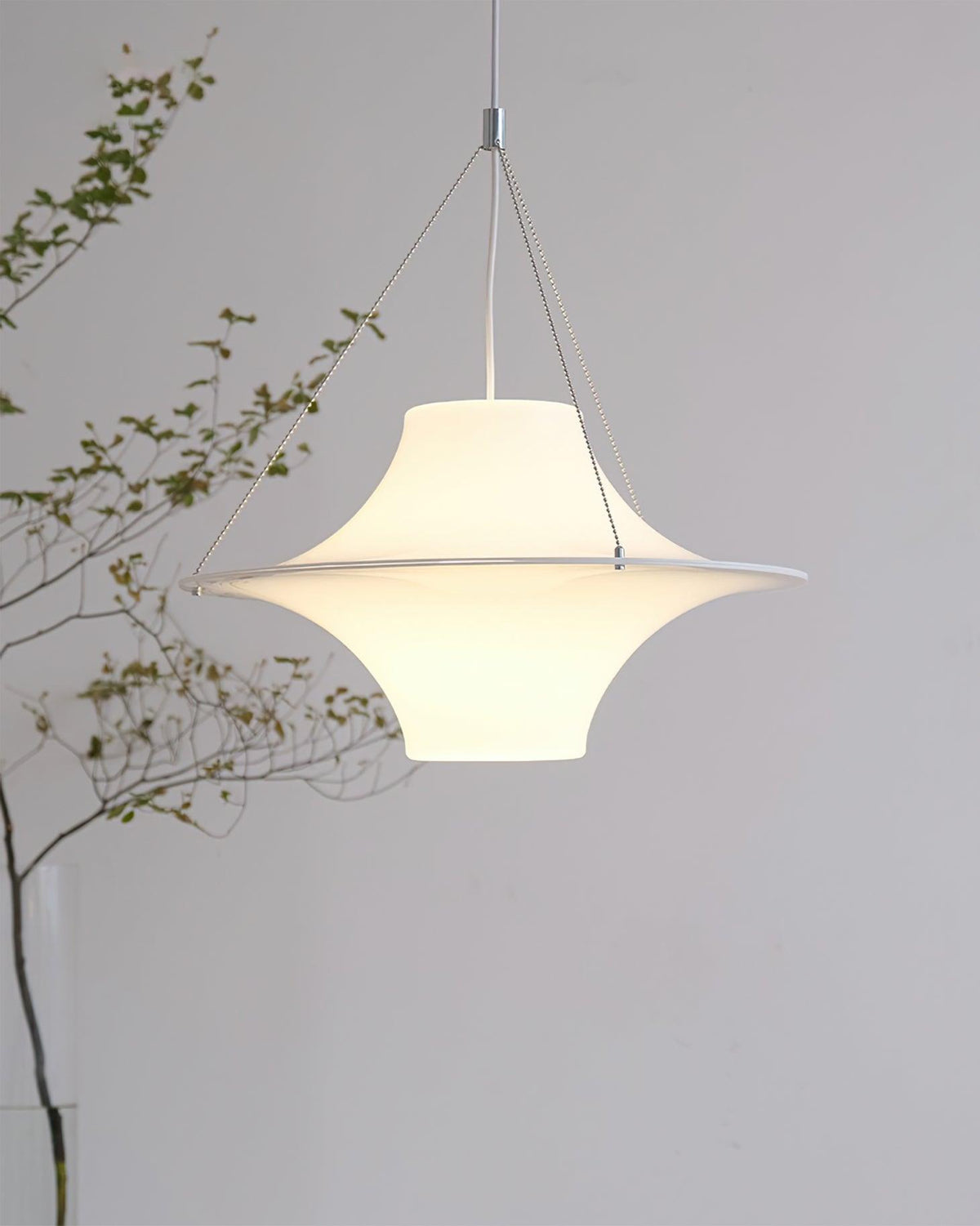 Kaleria Lampe suspendue en acrylique en forme d'OVNI pour salon contemporain