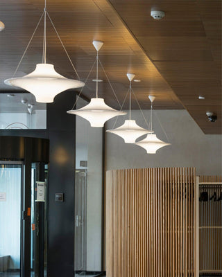 Solara Lampe suspendue en acrylique en forme d'OVNI pour salon contemporain