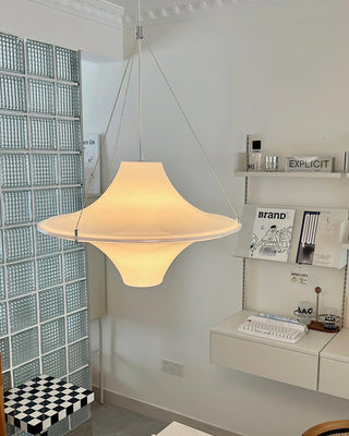 Solara Lampe suspendue en acrylique en forme d'OVNI pour salon contemporain