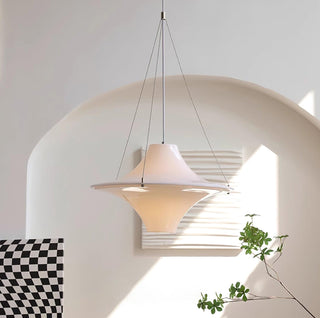 Solara Lampe suspendue en acrylique en forme d'OVNI pour salon contemporain
