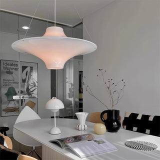 Solara Lampe suspendue en acrylique en forme d'OVNI pour salon contemporain