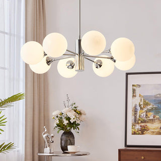 Lustra Lustre Globe en Verre Chromé