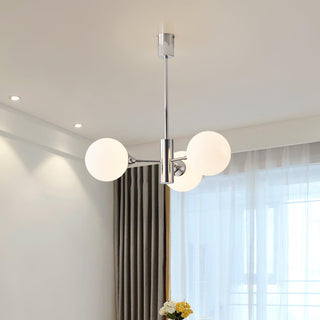 Lustra Lustre Globe en Verre Chromé