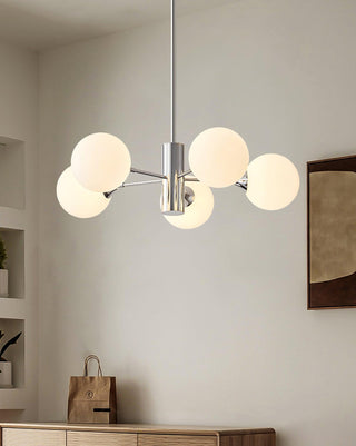 Lustra Lustre Globe en Verre Chromé