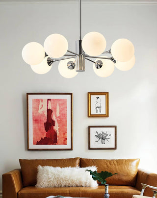 Lustra Lustre Globe en Verre Chromé