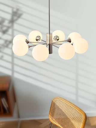 Lustra Lustre Globe en Verre Chromé