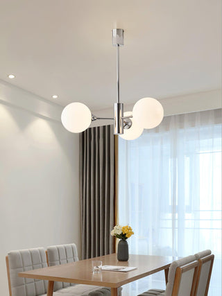 Lustra Lustre Globe en Verre Chromé