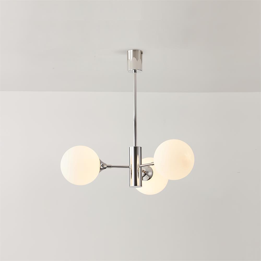 Nerira Lustre Globe en Verre Chromé