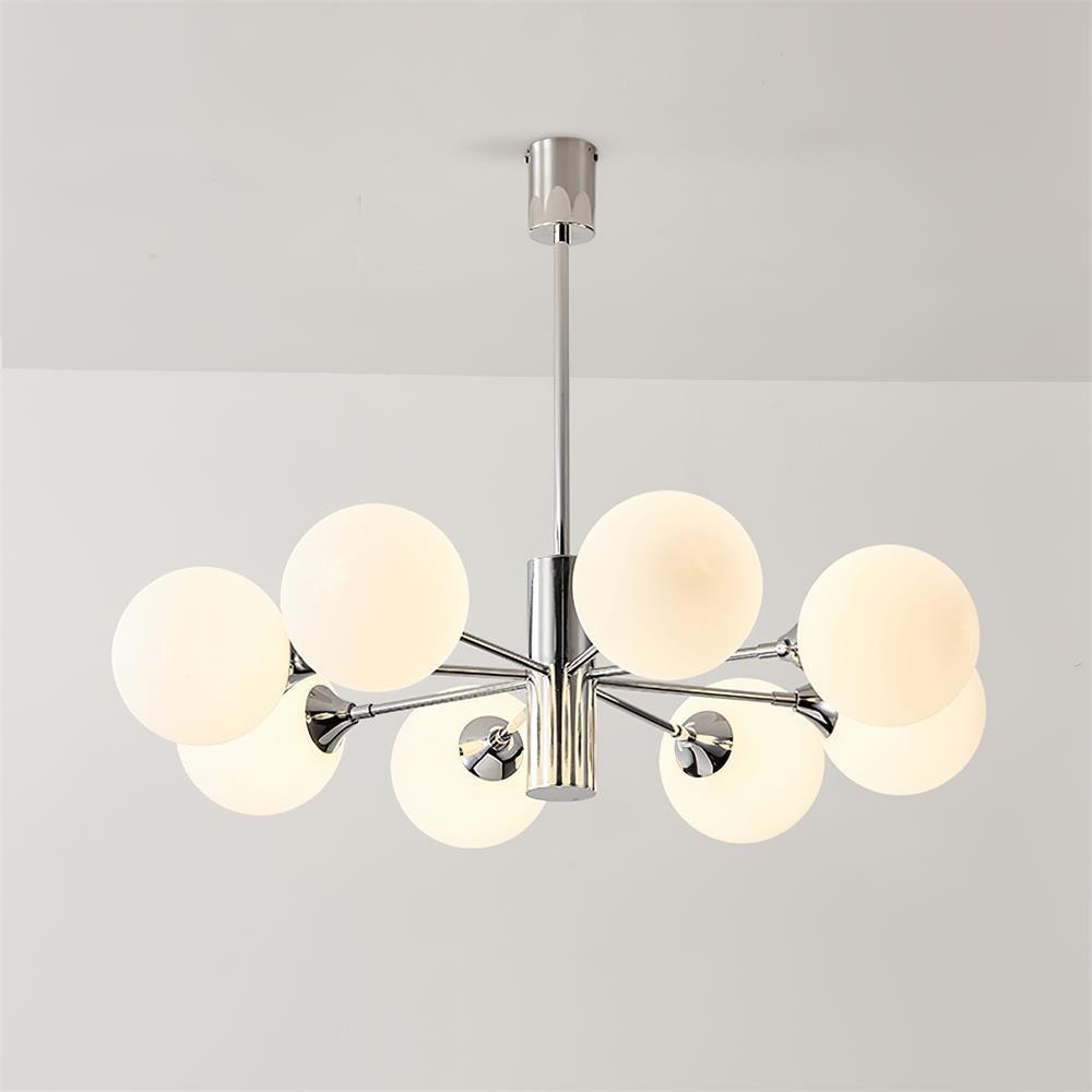 Nerira Lustre Globe en Verre Chromé