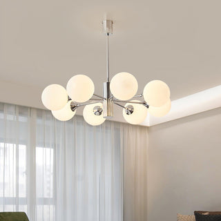 Lustra Lustre Globe en Verre Chromé
