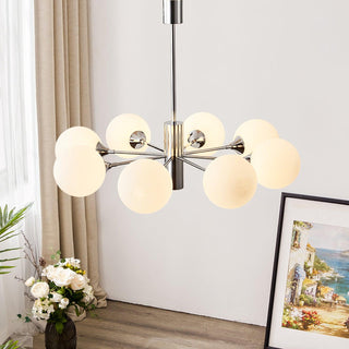 Lustra Lustre Globe en Verre Chromé