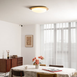 Solara Plafonnier Galet en Noyer Acrylique LED