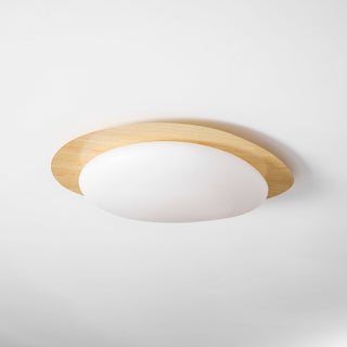 Solara Plafonnier Galet en Noyer Acrylique LED
