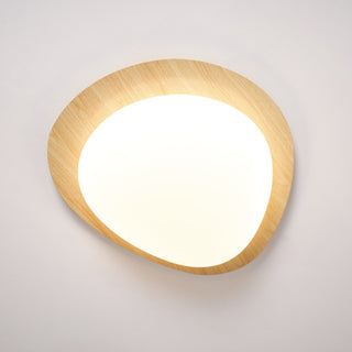 Solara Plafonnier Galet en Noyer Acrylique LED