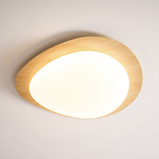 Solara Plafonnier Galet en Noyer Acrylique LED