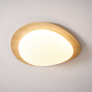 Solara Plafonnier Galet en Noyer Acrylique LED