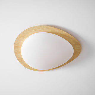 Solara Plafonnier Galet en Noyer Acrylique LED