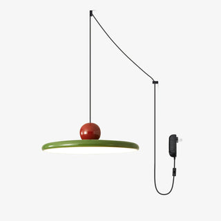 Lustra Suspension Swag Verte et Rouge