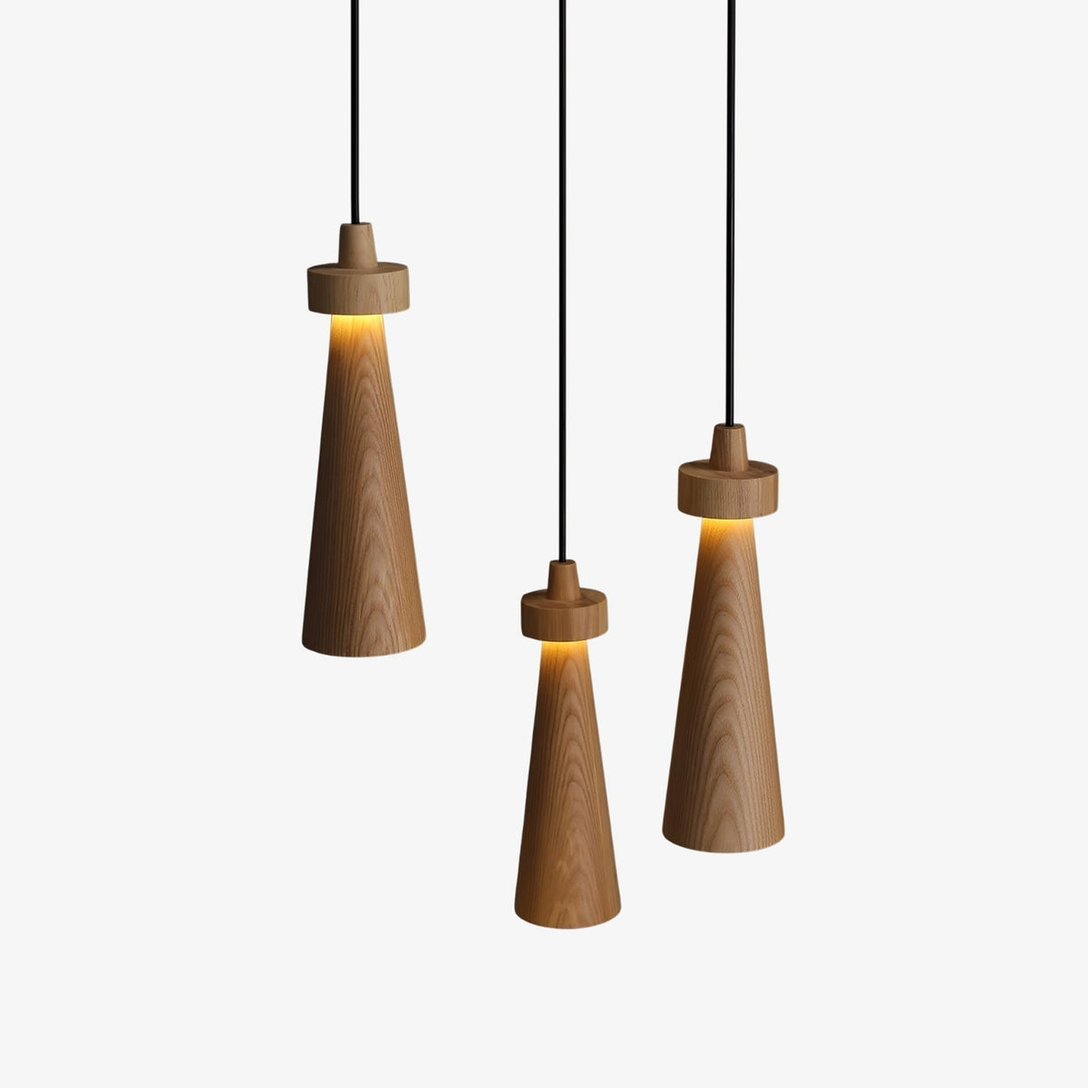 Taper Suspension en Bois Minimaliste