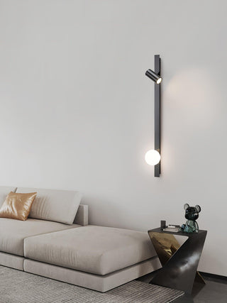 Elarise Lampe Murale en Laiton et Verre Minimaliste