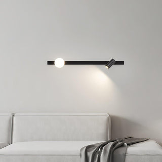 Elarise Lampe Murale en Laiton et Verre Minimaliste