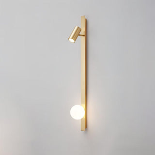 Elarise Lampe Murale en Laiton et Verre Minimaliste