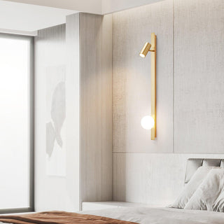 Elarise Lampe Murale en Laiton et Verre Minimaliste