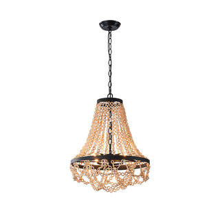 Vevyniel Lustre En Métal Et Bois De Luxe Postmoderne