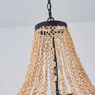 Vevyniel Lustre En Métal Et Bois De Luxe Postmoderne
