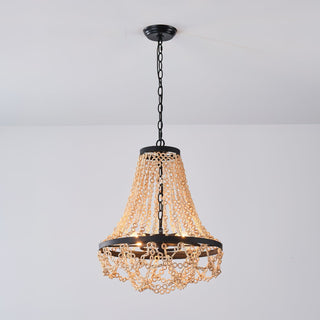 Vevyniel Lustre En Métal Et Bois De Luxe Postmoderne
