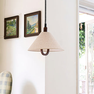 Alcaria Suspension en Tissu Et Bois d'Art Nordique Premium