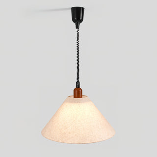 Alcaria Premium Nordic Art Tissu Bois Pendentif Lampe