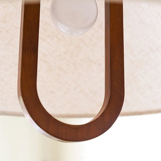 Alcaria Premium Nordic Art Tissu Bois Pendentif Lampe
