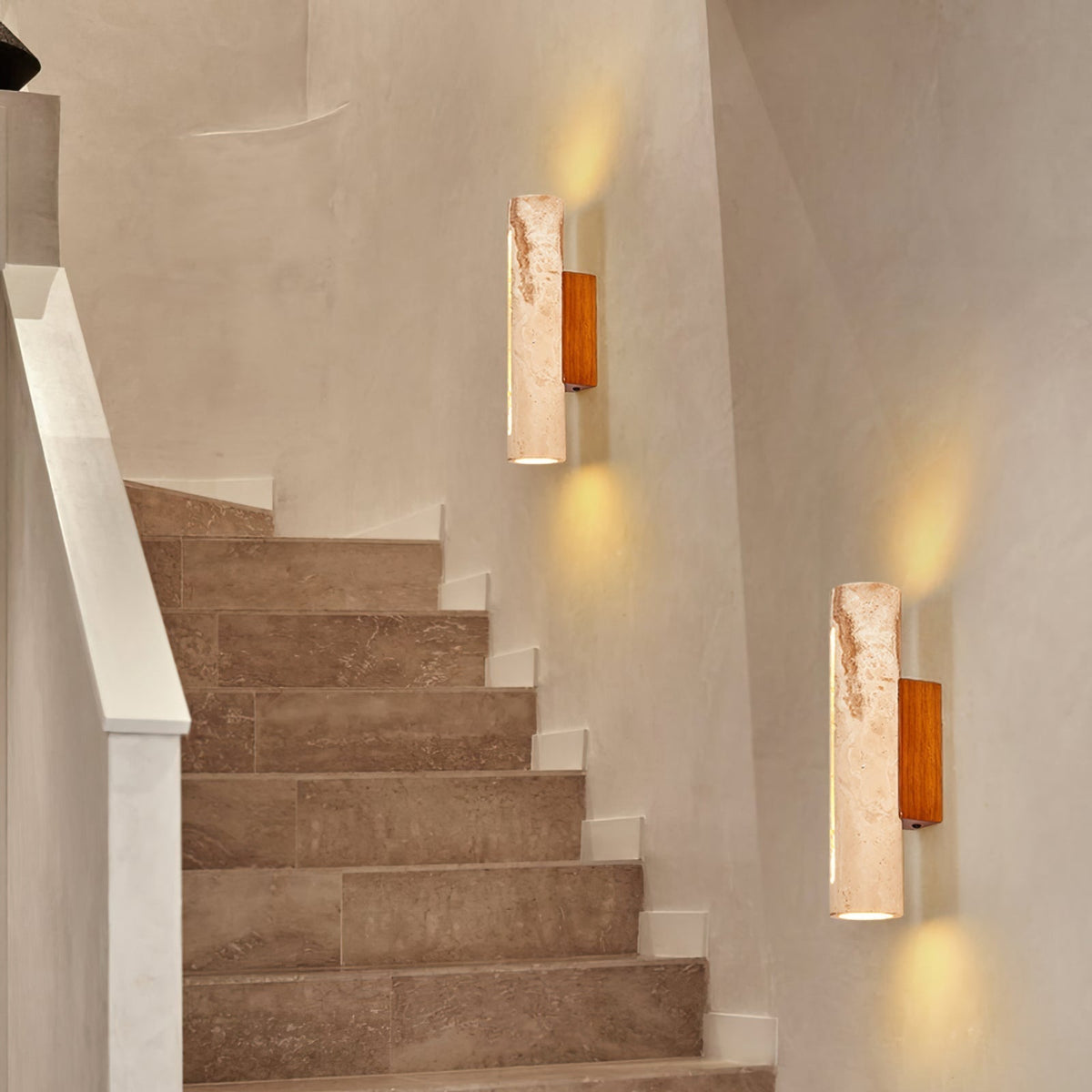 Nissa Travertine Wall Light-Neutral Decor