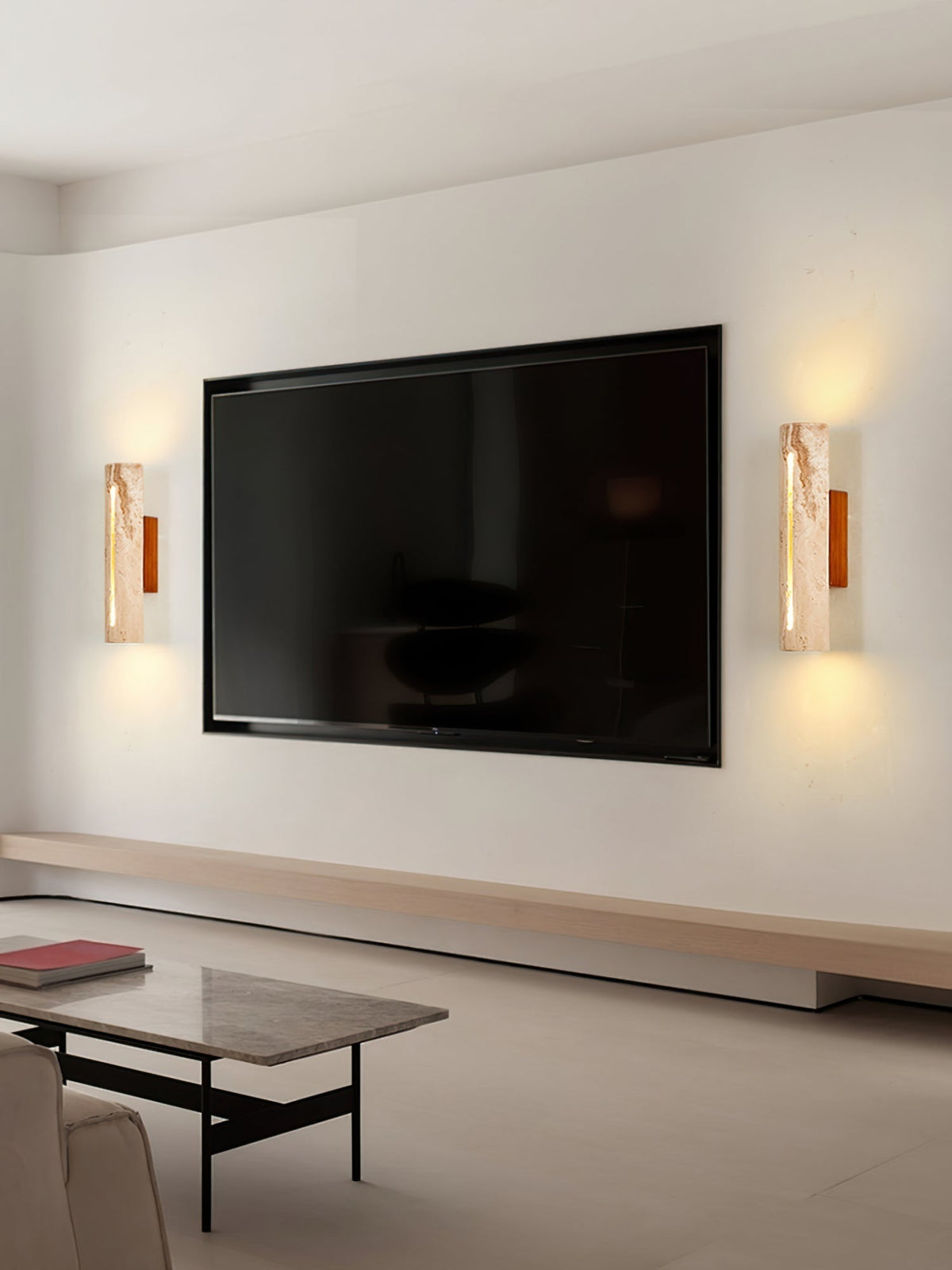 Nissa Travertine Wall Light-Neutral Decor
