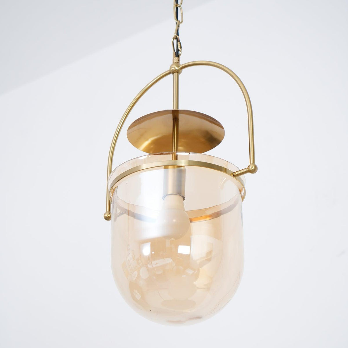 Grevana Suspension en Verre et Laiton Vintage
