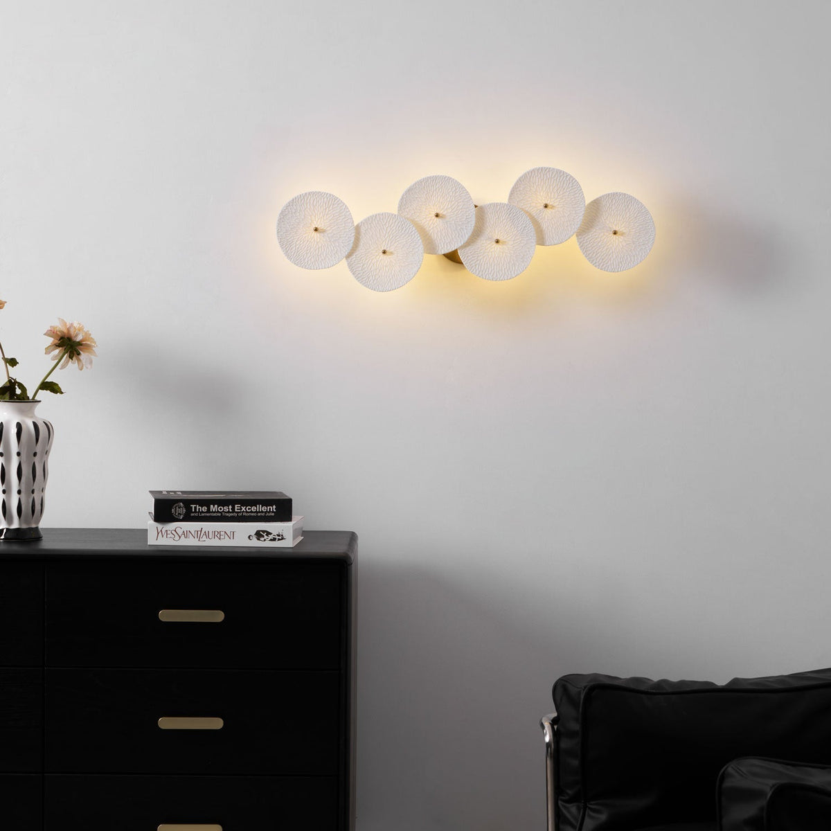 Docor Applique Murale Pétales d'Art Nordic Élégante-Cielum