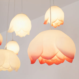 Lustra Suspension 7 Lumières Rose Blanc