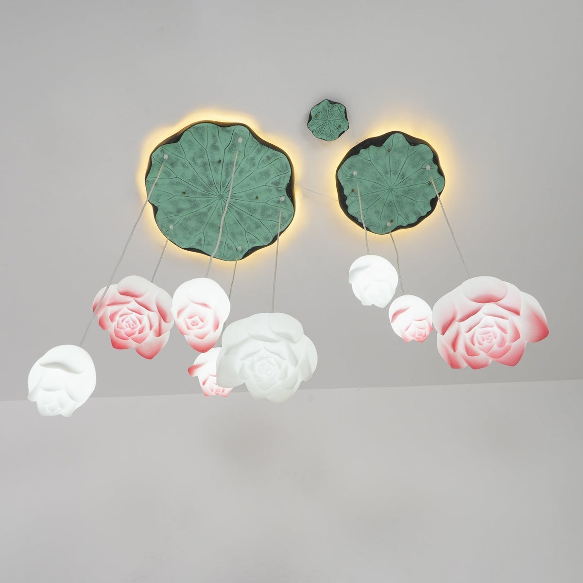 Tavana Suspension 7 Lumières Rose Blanc
