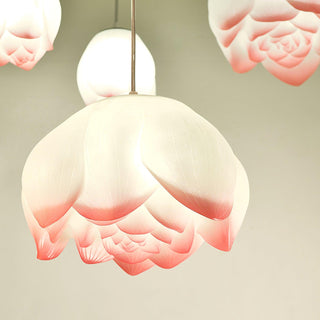 Lustra Suspension 7 Lumières Rose Blanc