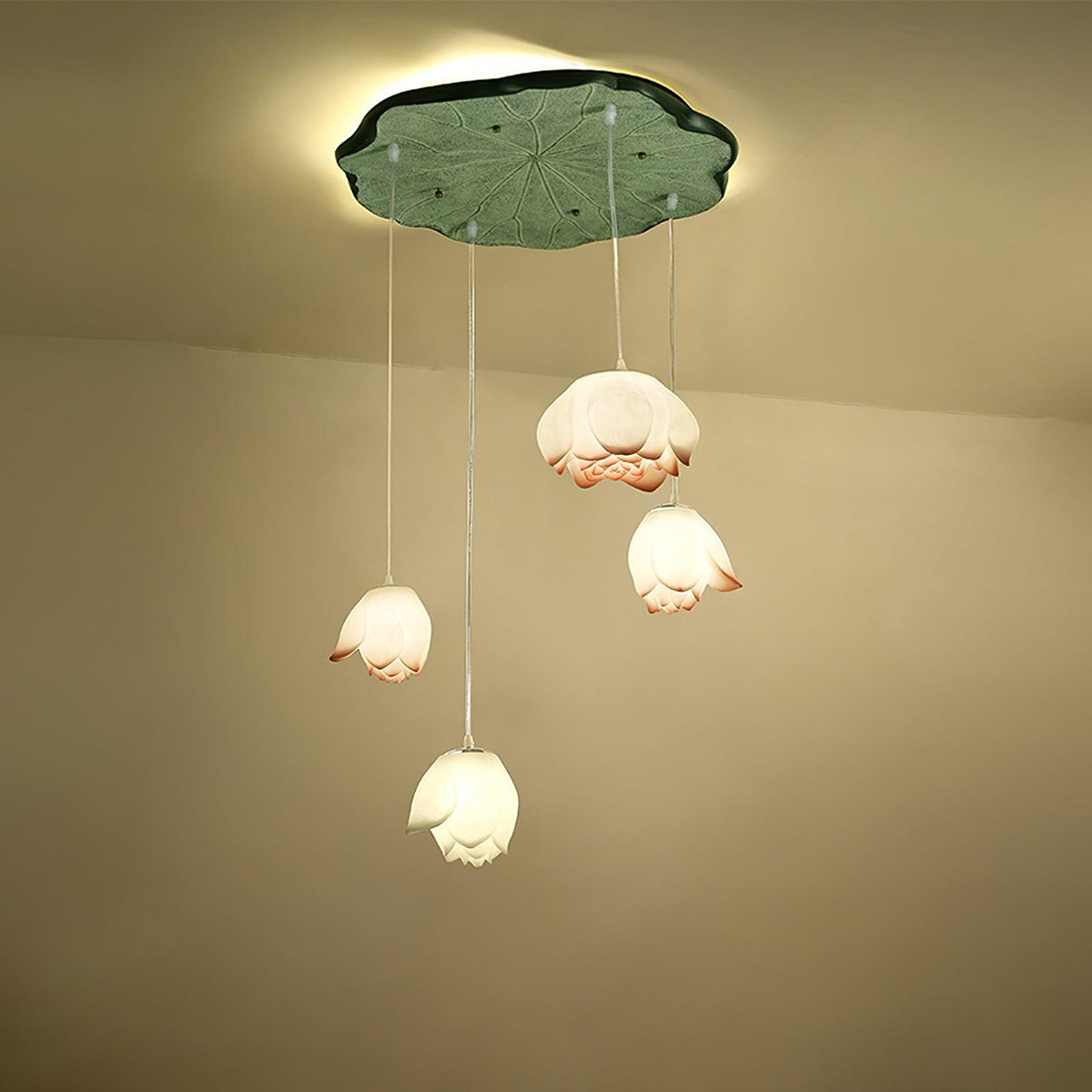 Tavana Suspension 7 Lumières Rose Blanc