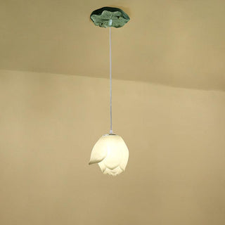 Lustra Suspension 7 Lumières Rose Blanc