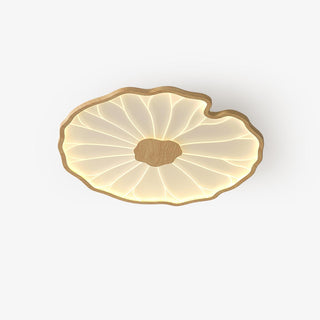 Solara Plafonnier Feuille de Lotus avec Finition Bois-Luire