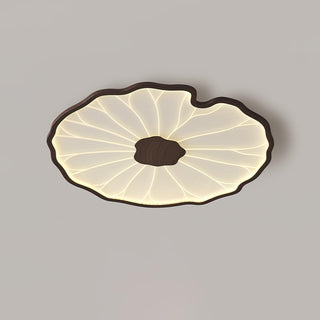 Solara Plafonnier Feuille de Lotus avec Finition Bois-Luire