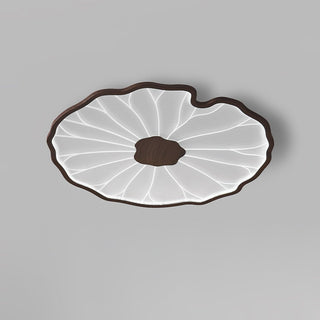 Solara Plafonnier Feuille de Lotus avec Finition Bois-Luire