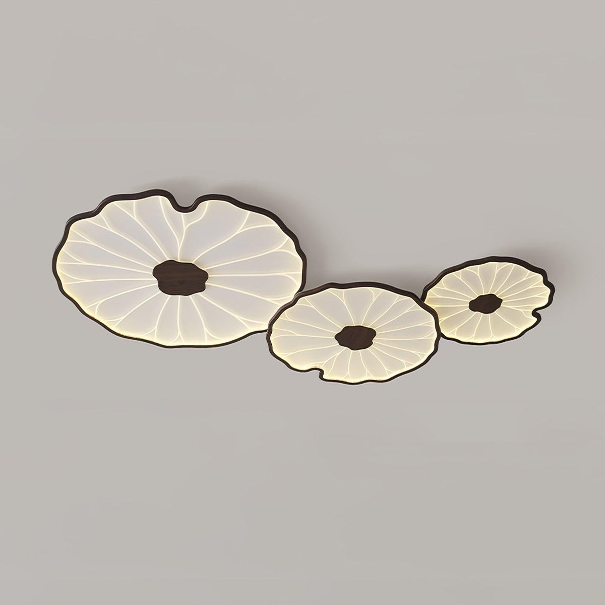 Vostel Plafonnier Feuille de Lotus avec Finition Bois-Cielum