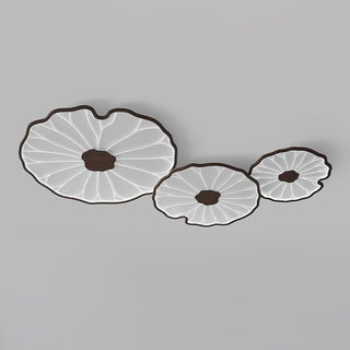 Solara Plafonnier Feuille de Lotus avec Finition Bois-Luire