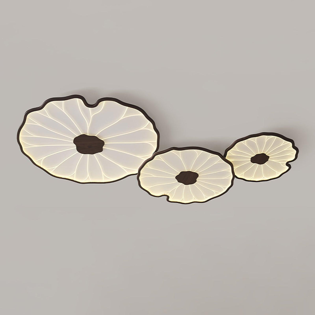 Vostel Plafonnier Feuille de Lotus avec Finition Bois-Cielum