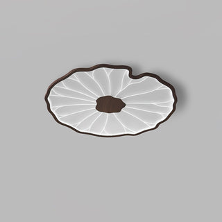 Solara Plafonnier Feuille de Lotus avec Finition Bois-Luire